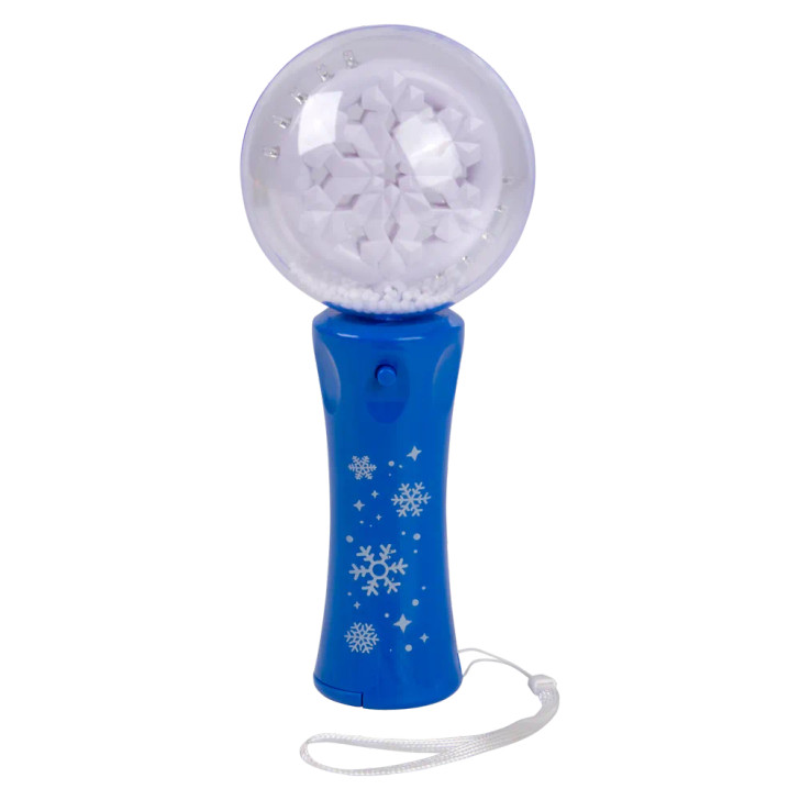 Light-up Snowflake magic-ball wand 96-pack right-angle view of snowflake magic ball wand