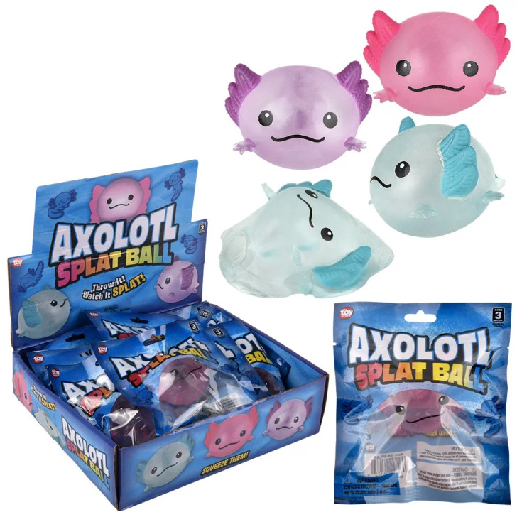 Splat Axolotl Toys 2.5" Each