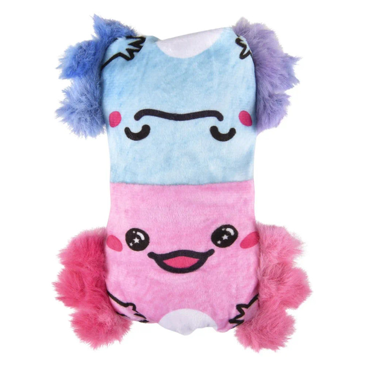 Flip plush axolotl water wiggler 5.5" 48 pcs bulk reversible toy gifts mid reverse.