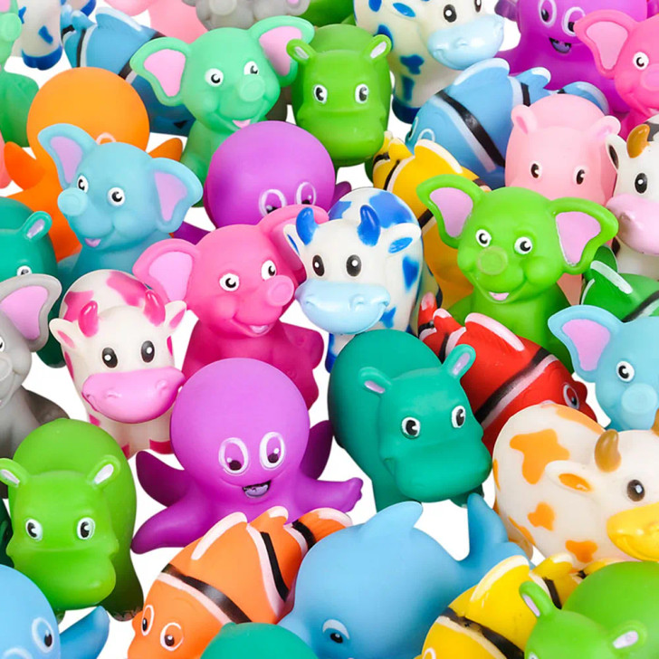 Rubber Animal Mix Squirting 2" - 432 Pcs Bulk Toy Gifts