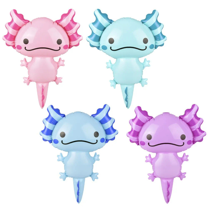Axolotl inflate 24" 144 pcs bulk toy gifts 4 assorted colors main.