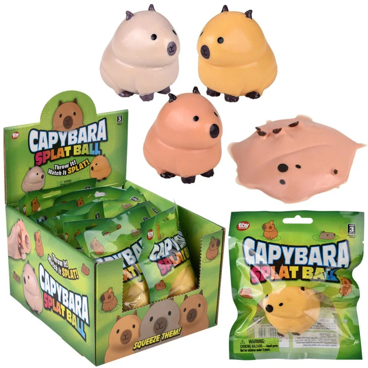 Splat Capybara 2.5" - 144 Pcs Bulk Toy Gifts