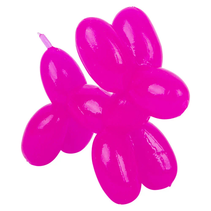 Rubber balloon dog 2.5" 144 pcs bulk toy gifts fuchsia.