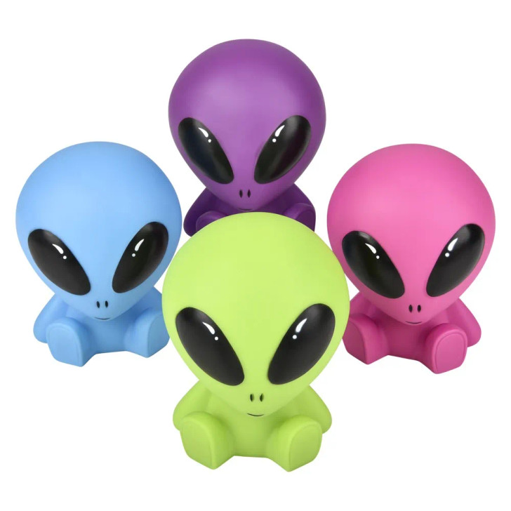 Big Rubber Alien Collectible Toy Mix - 6 Inch - Case of 72