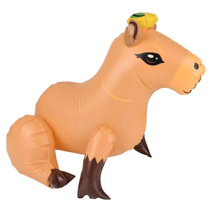 Capybara inflatable 24" 120 pcs bulk toy gifts tan.