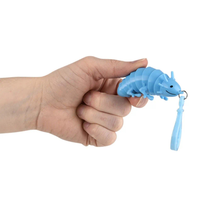 Mini wiggle axolotl clip on 3" 288 pcs bulk toy gifts 4 colors assorted in hand.