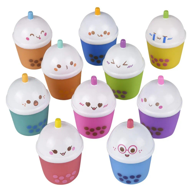 Rubber Bubble Tea Toy Mix - 2 Inch - Case of 500