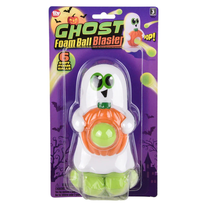 Halloween ghost foam ball blaster 5.5" 36 pcs bulk toy gifts blister card.