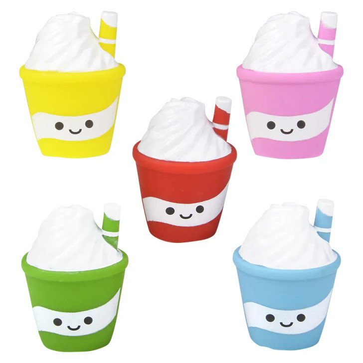 Rubber fast food collectible 2" 500 pcs bulk assorted toy gifts ice cream.