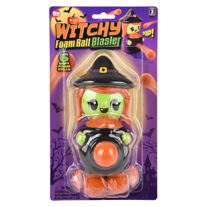 Halloween Witch Foam Ball Blaster Toys 5.5" Each
