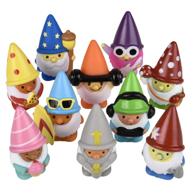Rubber Gnome Assortment 2" - 700 Pcs Bulk Assorted Toy Gifts