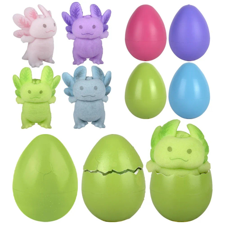 Small hatch and grow axolotl egg 2.5" 144 pcs bulk toy gifts main.