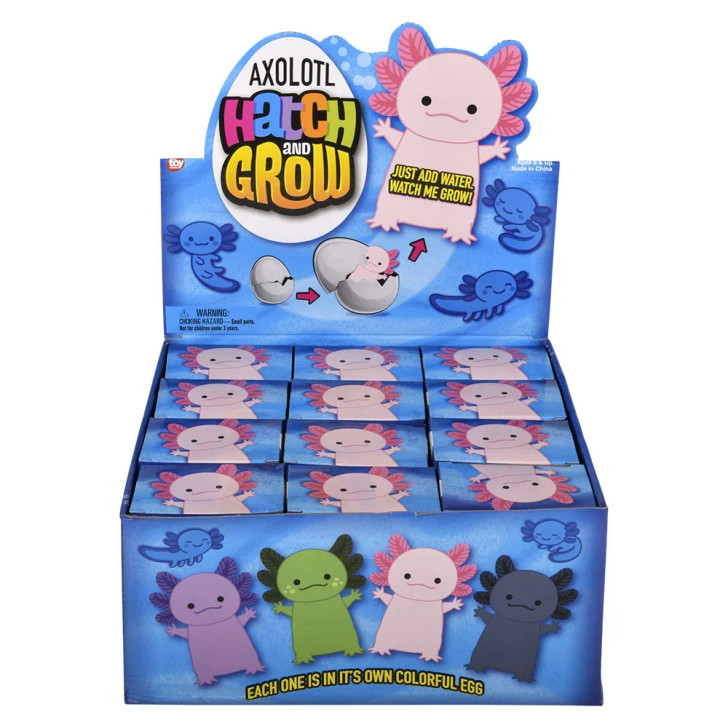 Small hatch and grow axolotl egg 2.5" 144 pcs bulk toy gifts inner display.