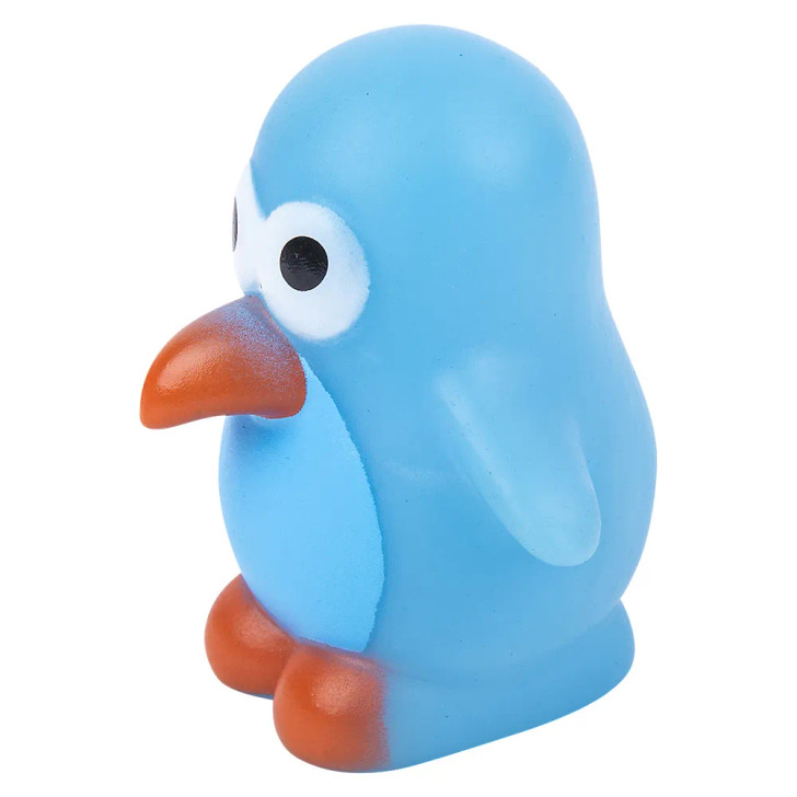 Rubber penguins squirting 2" 288 pcs bulk toy gifts 6 assorted colors blue.