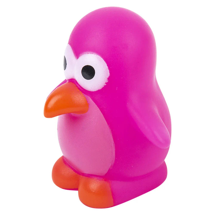 Rubber penguins squirting 2" 288 pcs bulk toy gifts 6 assorted colors fuchsia.