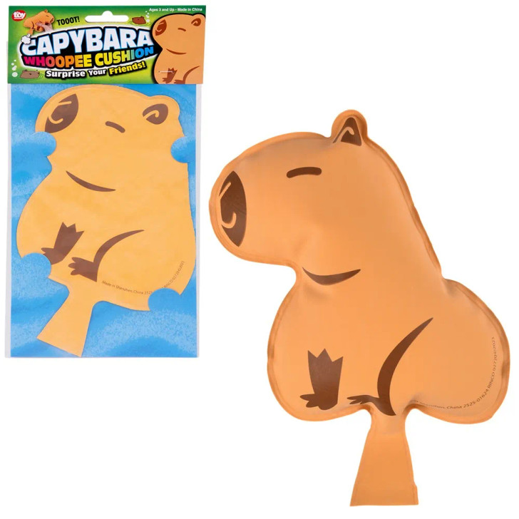 Capybara Whoopee Cushion 6.5" - 288 Pcs Bulk Toy Gifts