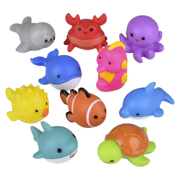 Rubber Sea Life Assortment 2" - 500 Pcs Bulk Toy Gifts