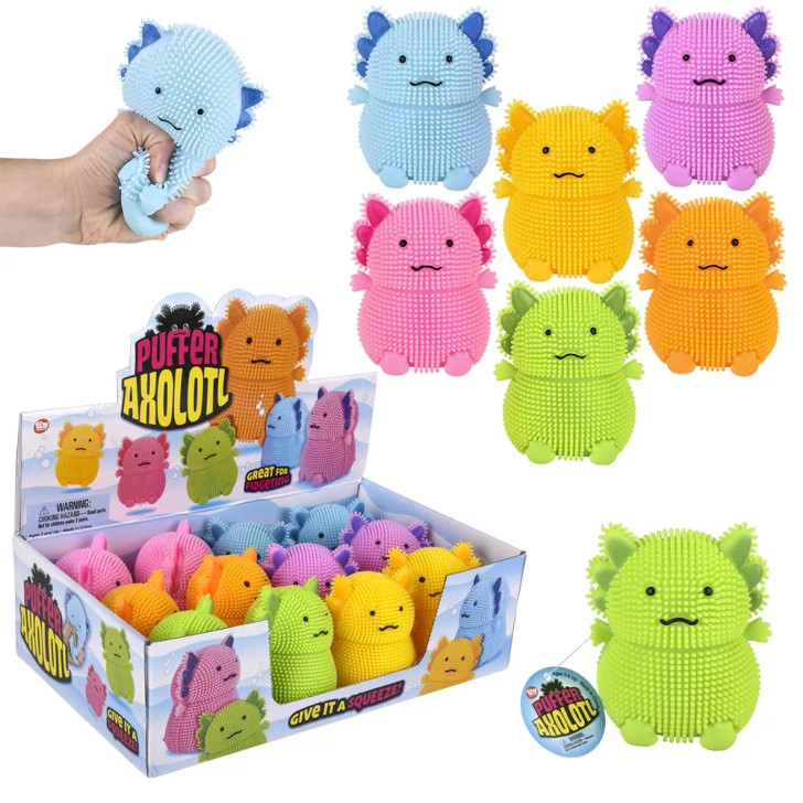 Axolotl Puffer 4" - 144 Pcs Bulk Toy Gifts