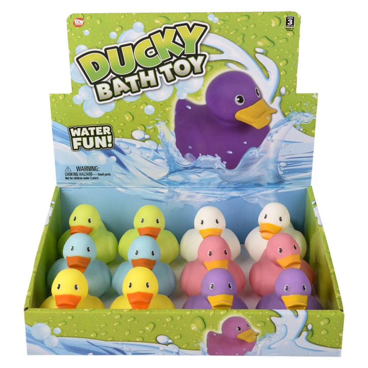 Rubber Duckies Toy Bathtime – 72 Pieces Bulk, 3.5", 6 Colors