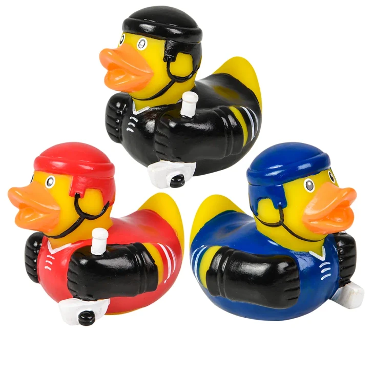 Hockey Theme Rubber Duckies - 2 Inch - Case of 576 - 3 Styles