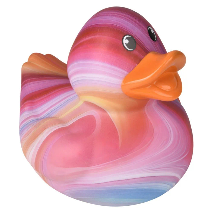 Rubber Duckies Swirl Jumbo – 48 Pieces Bulk, 6”, 4 Swirl Styles