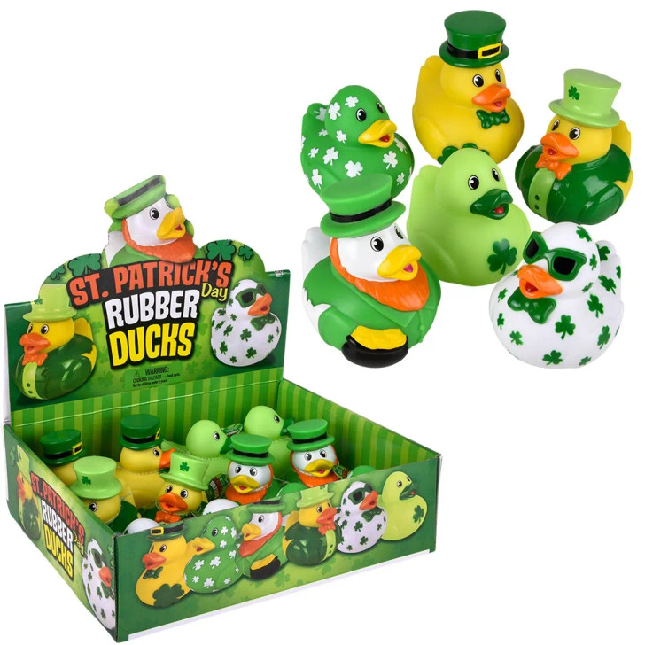 St. Patrick's Day Rubber Duckies 3.5" Each