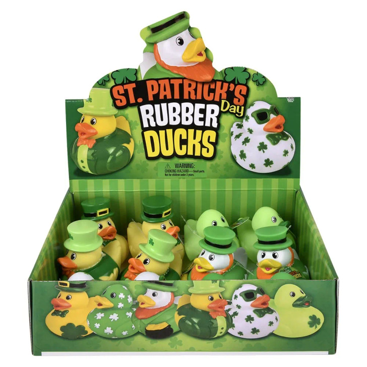 Rubber Duckies St. Patrick’s Day – 72 Pieces Bulk, 3.5”, 6 Irish Styles