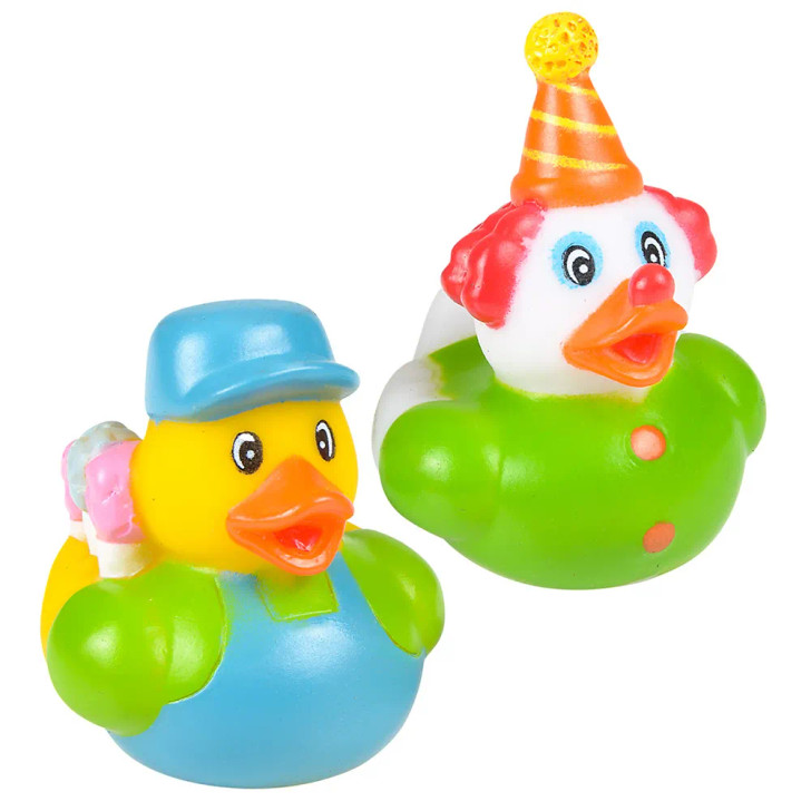 Rubber Duckies Carnival – 576 Pieces Bulk, 2”, 4 Fun Fair Toy Styles