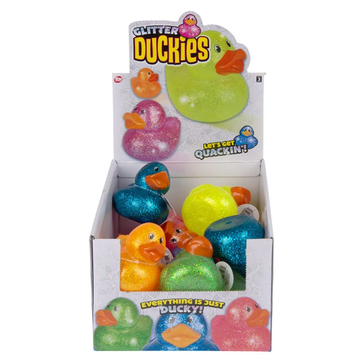Jumbo Glitter Rubber Duckies Bulk Carnival Prizes