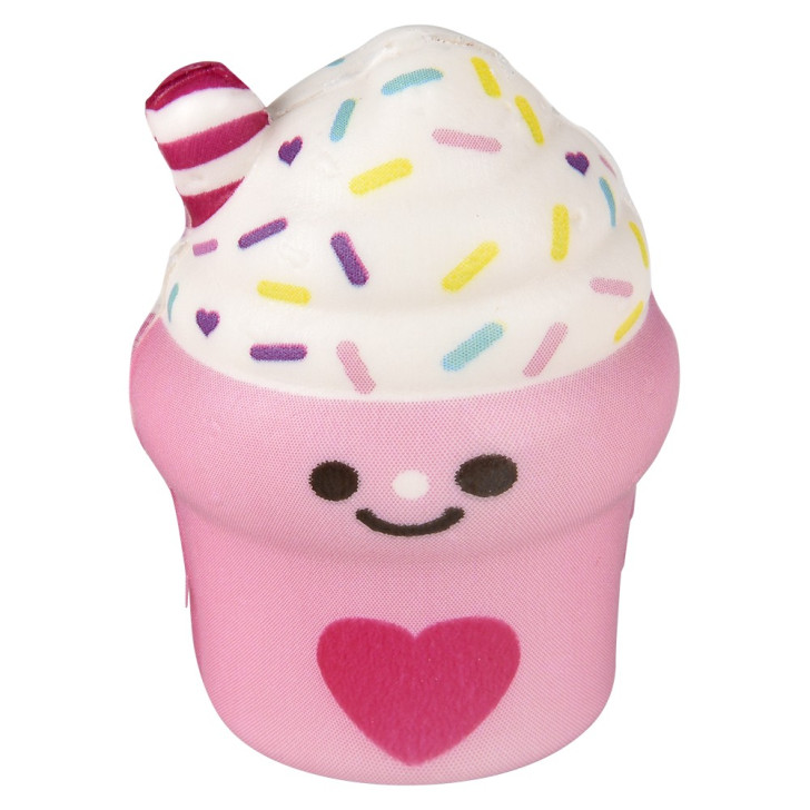 Valentine fun treats micro squish assortment bulk 288 pieces 2 inch eight assorted styles ice cream sundae.