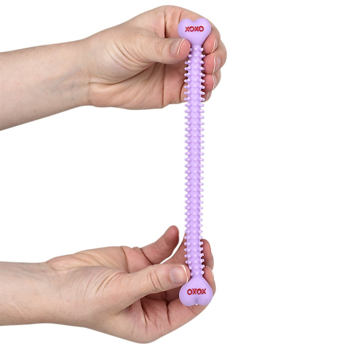 Valentine's stretchy string fidget toy bulk 288 pieces 8 inch 4 colors assorted in hand.