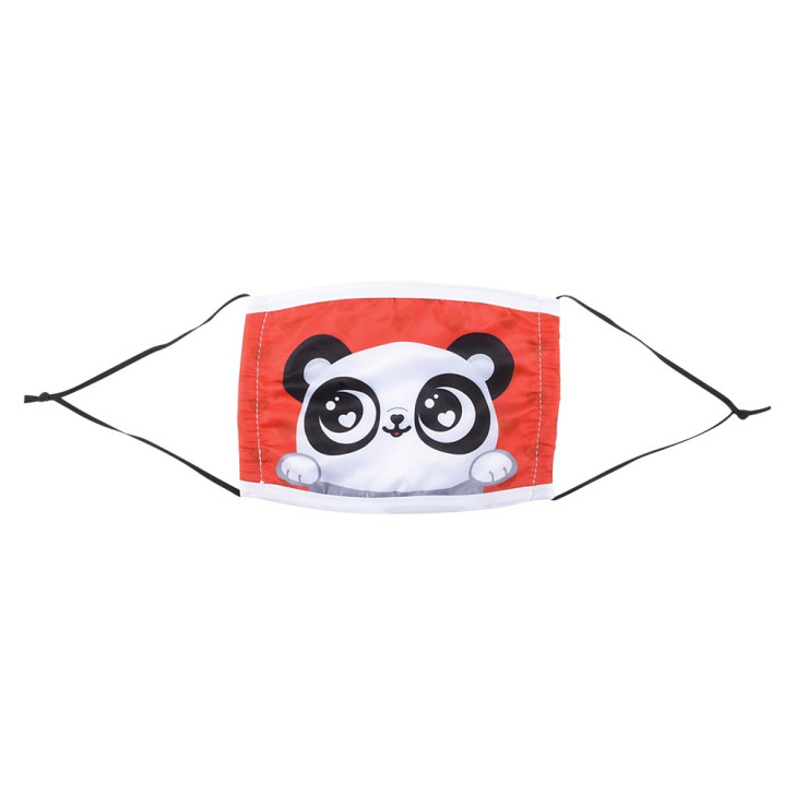 Valentine's child size face masks bulk 144 pieces 3 assorted designs panda bear.