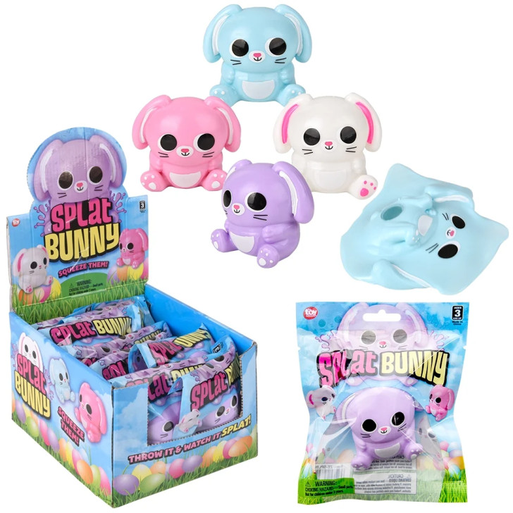 Splat Bunny Toy – 144 Pieces Bulk, 2.5"