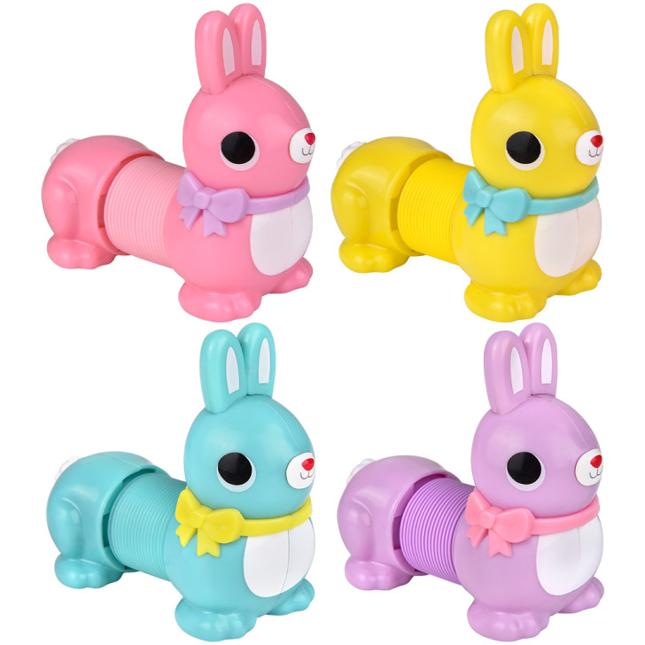 Easter bunny fidget pop tube bulk 108 pieces 7 inch 4 colors.