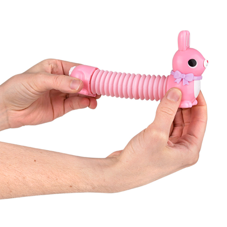 Easter bunny fidget pop tube bulk 108 pieces 7 inch bunny pull