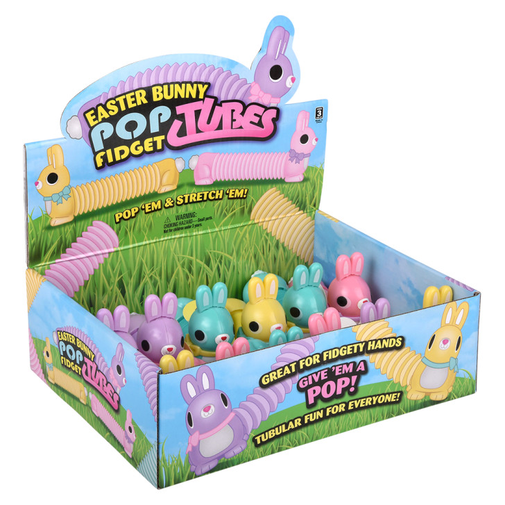 Easter Bunny Fidget Pop Tube Toys Wholesale Case of 108