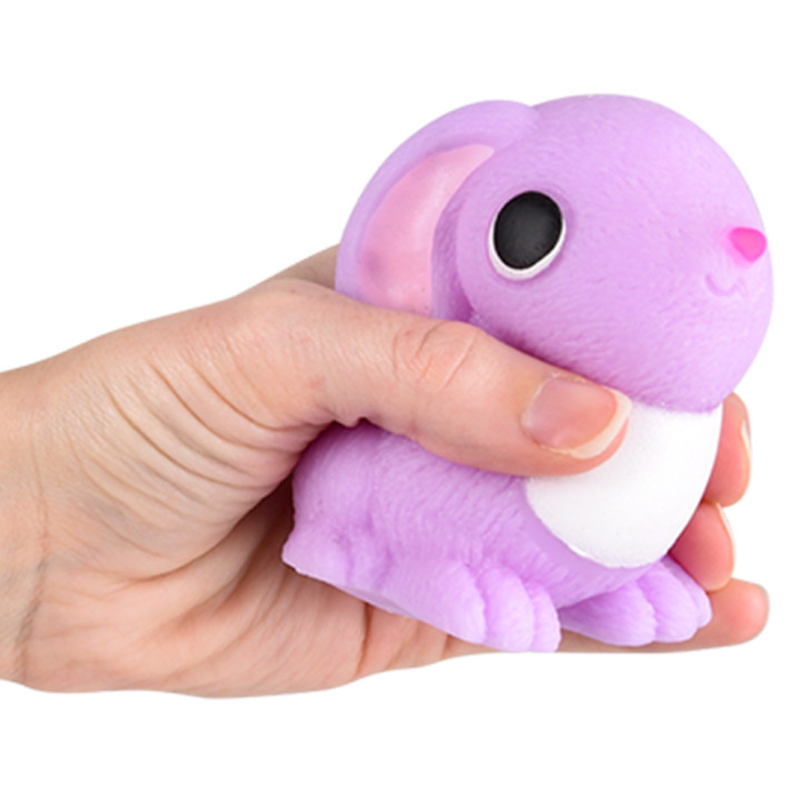 Squish and stretch Easter bunny bulk 96 pieces 3.25 inch 4 colors size