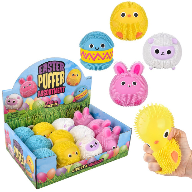 Easter puffer assortment bulk 144 pieces 3 to 3.5 inch 4 styles package