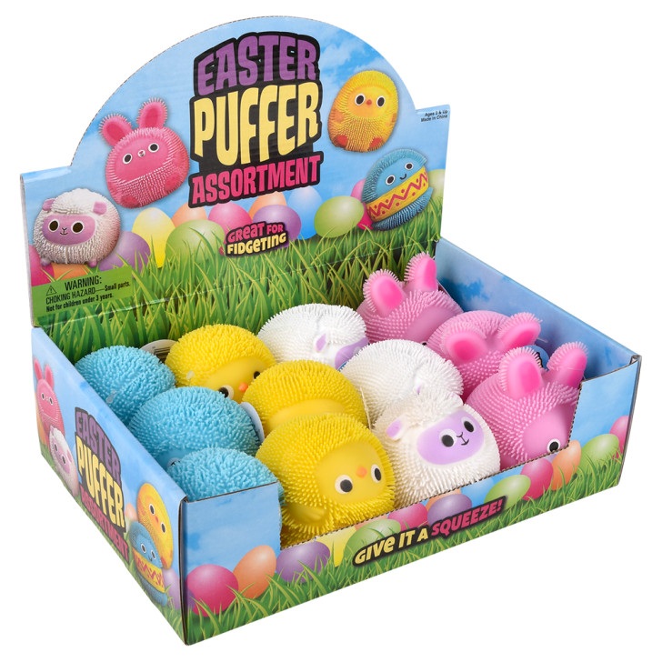 Easter puffer assortment bulk 144 pieces 3 to 3.5 inch 4 styles box right