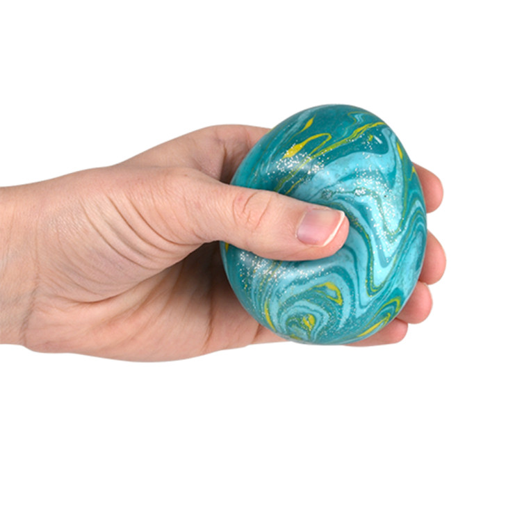 Squish and stretch marbleized Easter eggs bulk 144 pieces 3 inch 3 colors size