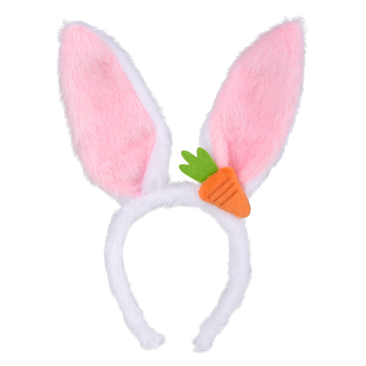 Easter Plush Bunny Ears with Carrots for Claw Machines and Prize Counters