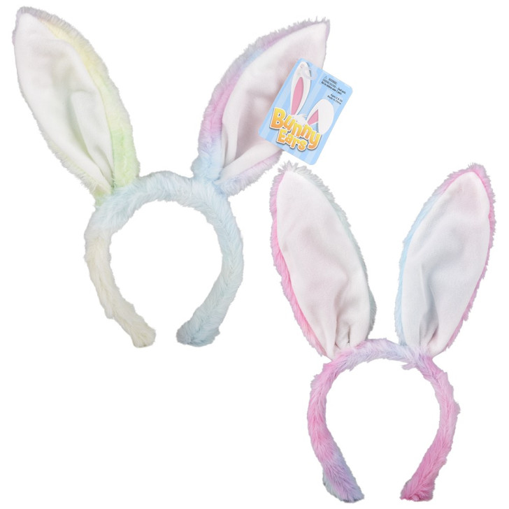 Plush Cotton Candy Bunny Ears – 72 Pieces Bulk