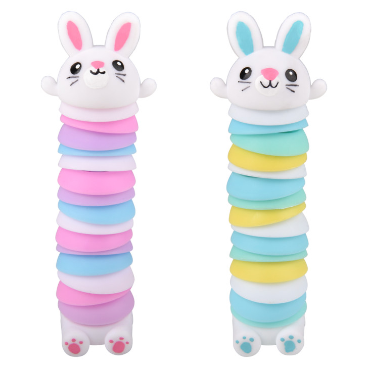 Sensory wiggle Easter bunny bulk 144 pieces 5 inch 2 colors main