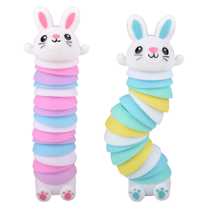 Sensory wiggle Easter bunny bulk 144 pieces 5 inch 2 colors wiggle