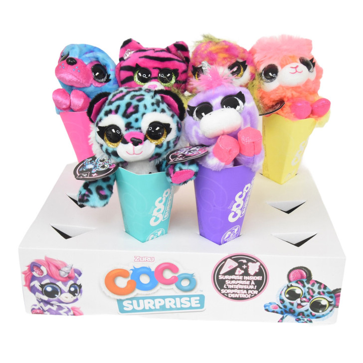 Zuru Coco Surprise Neon Cones Plush - Random Styles Assortment - 24-Pack Bulk