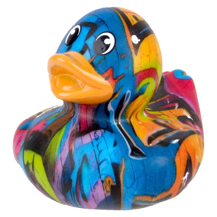 Graffiti Print Rubber Duckies for Claw Machines and Prize Counters
