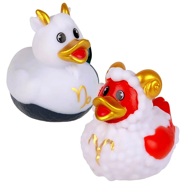 Zodiac Rubber Duckies - 2 Inch - Case of 300 - Assorted - 50-Count Bags