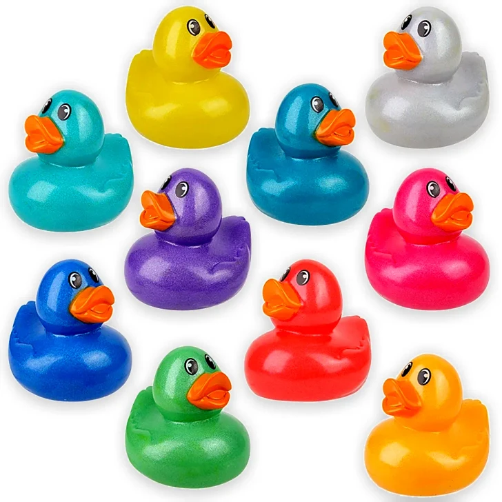 Metallic Rubber Duckies - 2 Inch - Case of 300