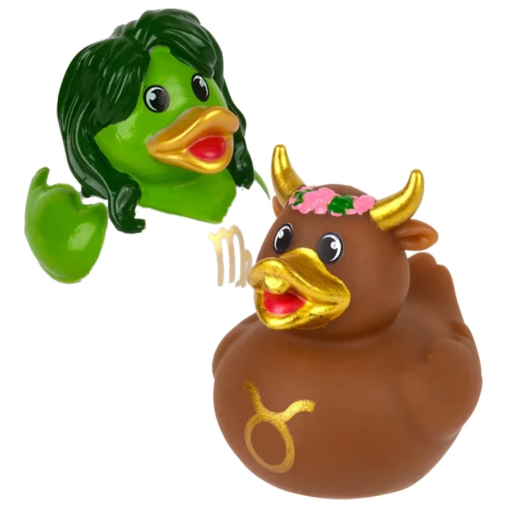 2" Zodiac Rubber Duckies Bulk 300 Pieces Party Favors Carnival Prizes Assorted Colors Shown