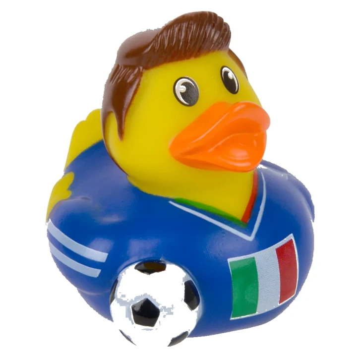 2" World Soccer Team Rubber Duckies Bulk 300 Pieces Party Favors Carnival Prizes Front View